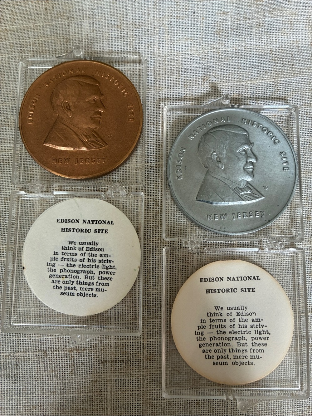 Vintage National Historic Site Memorial Collectible Coin Set